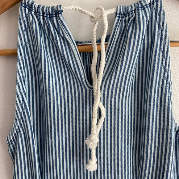 Navy and white vertical stripe J. McLaughlin dress - Picture 3 of 5